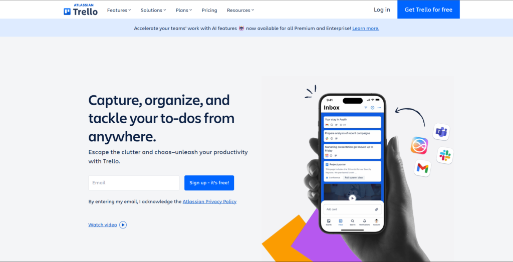 Top 7 Best Project Management Tools for Small Businesses in 2026 trello project management board showing task cards, lists, kanban workflow and team collaboration interface