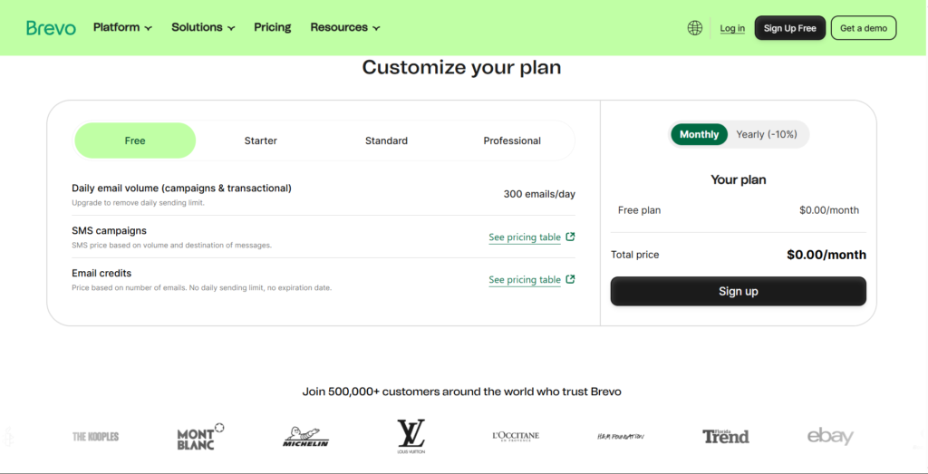 Brevo — Best Free Plan for Growing Lists (Unlimited Contacts)