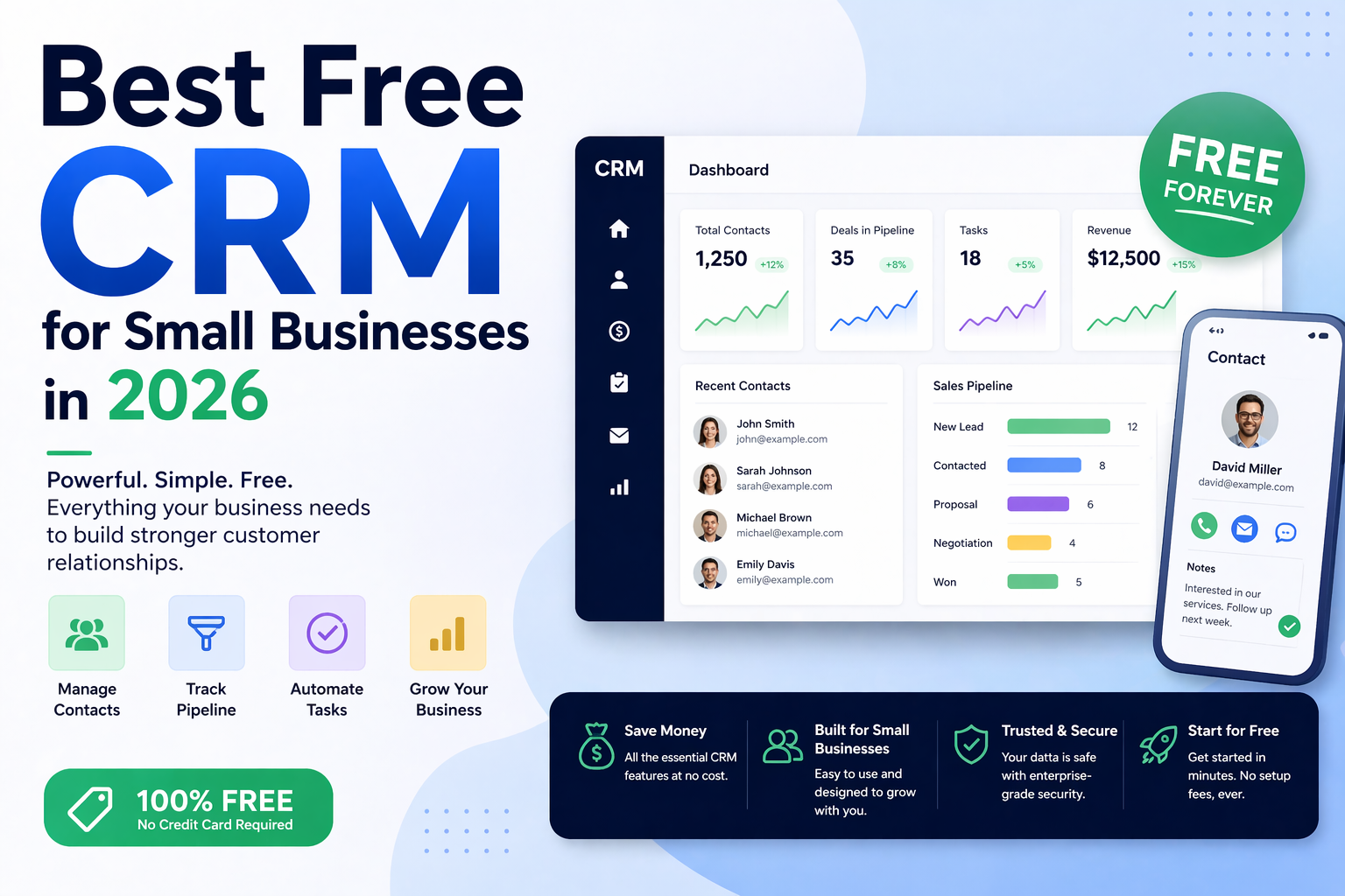 Best Free CRM for Small Businesses in 2026