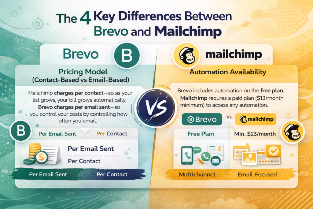 The 4 Key Differences Between Brevo and Mailchimp