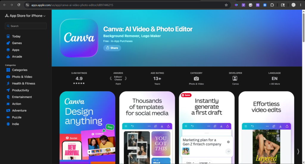 Canva Review 2026: Is It Still the Best Design Tool for Beginners? canva mobile app screenshot 2026