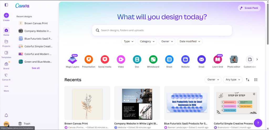 Canva Review 2026: Is It Still the Best Design Tool for Beginners? canva review 2026 dashboard screenshot