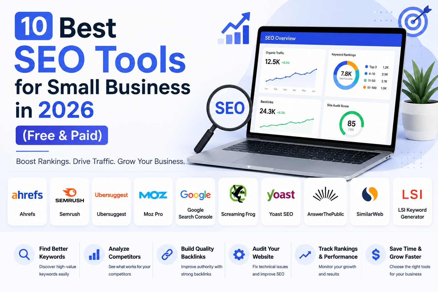 10 Best SEO Tools for Small Business in 2026 (Free & Paid)