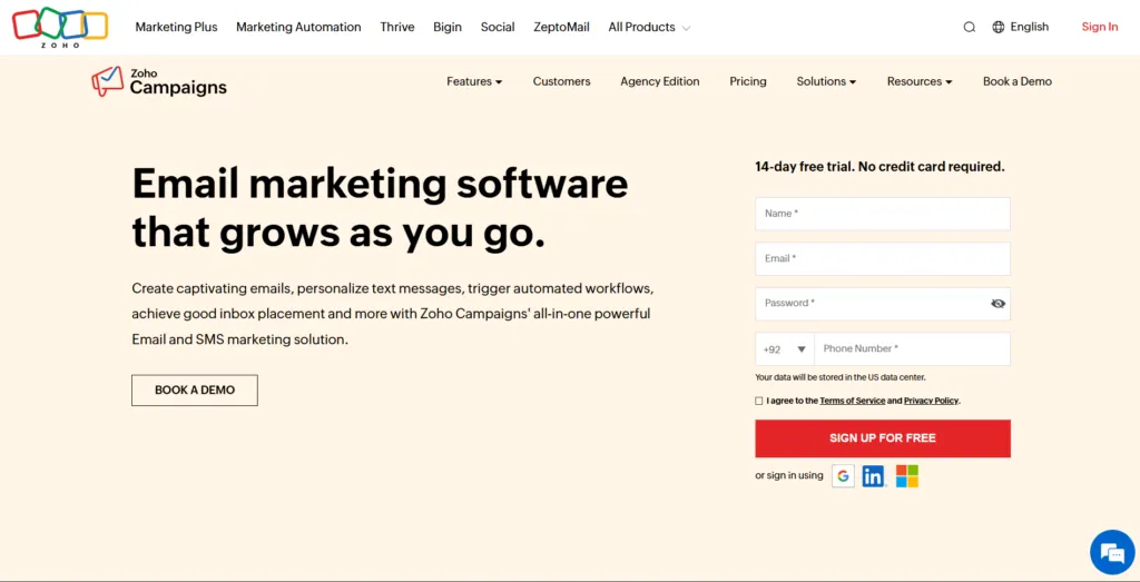 Create captivating emails, personalize text messages, trigger automated workflows, achieve good inbox placement and more with Zoho Campaigns' all-in-one powerful Email and SMS marketing solution