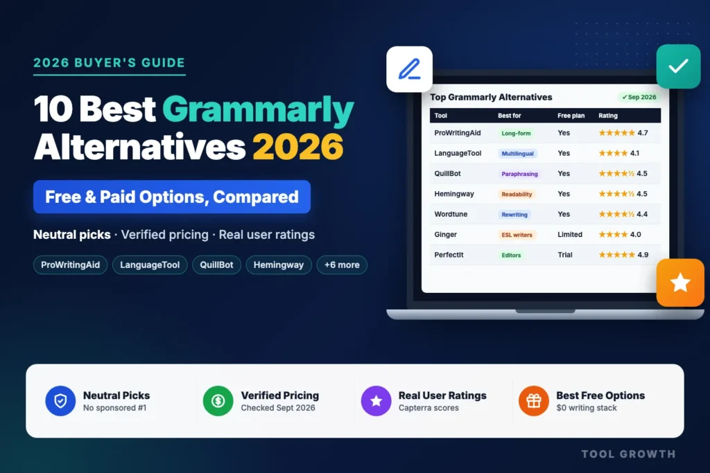 10 best Grammarly alternatives 2026 compared: free and paid options